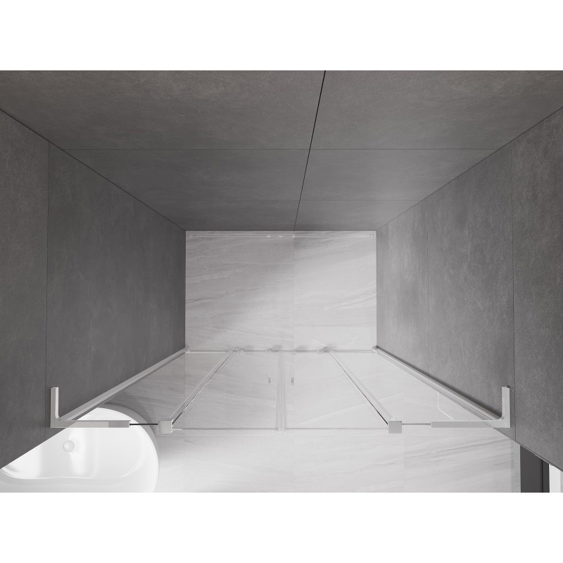 Mexen Velar L Duo 150 cm lükanddushuks, läbipaistev, kroom - 871-150-003-02-01