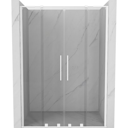Mexen Velar L Duo Schiebeduschtür 140 cm, transparent, weiß - 871-140-003-02-20