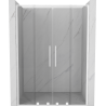 Mexen Velar L Duo puerta de ducha corredera 150 cm, transparente, blanco - 871-150-003-02-20