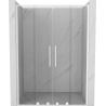 Mexen Velar L Duo drzwi prysznicowe rozsuwane 160 cm, transparent, białe - 871-160-003-02-20