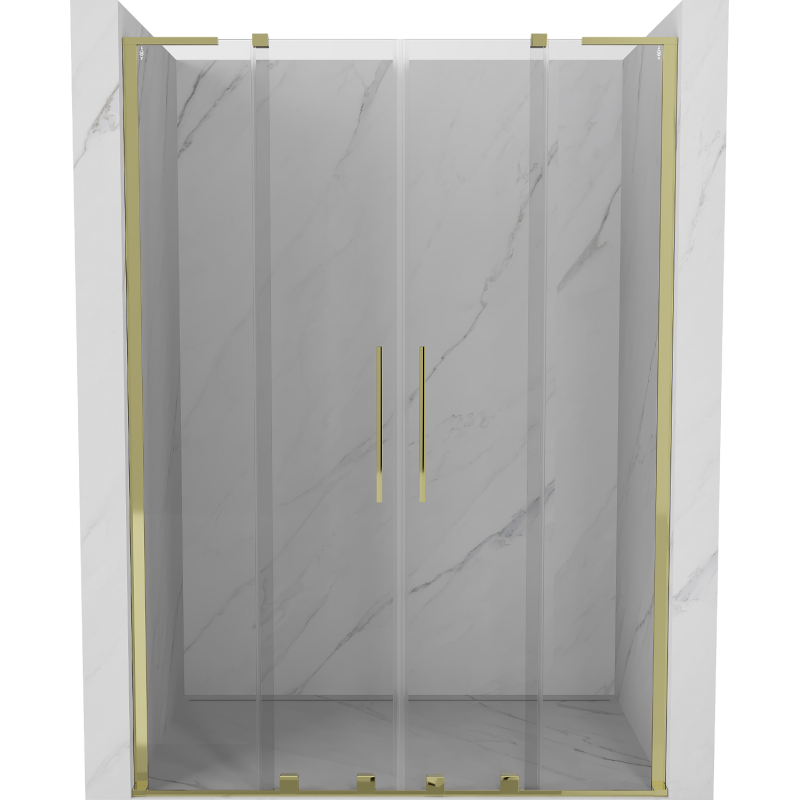 Mexen Velar L Duo Duschschiebetüren 140 cm, transparent, gold - 871-140-003-02-50