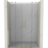 Mexen Velar L Duo drzwi prysznicowe rozsuwane 140 cm, transparent, złote - 871-140-003-02-50