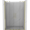 Mexen Velar L Duo sliding shower doors 140 cm, transparent, gold - 871-140-003-02-50