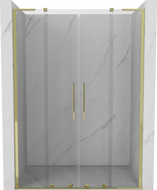 Mexen Velar L Duo klizna vrata za tuš 140 cm, prozirna, zlatna - 871-140-003-02-50