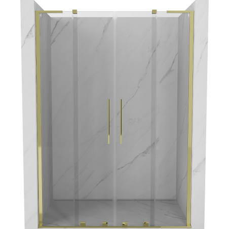 Mexen Velar L Duo Schiebetüren 150 cm, transparent, golden - 871-150-003-02-50