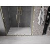 Mexen Velar L Duo drzwi prysznicowe rozsuwane 140 cm, transparent, złote - 871-140-003-02-50