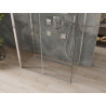 Mexen Omega-3S 3-seinaline dušikabiin, lükand, 140 x 80 cm, läbipaistev, kroom - 825-140-080-01-00-3S