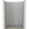 Mexen Velar L Duo sliding shower doors 160 cm, transparent, brushed gold - 871-160-003-02-55