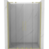 Mexen Velar L Duo porte de douche coulissante 150 cm, transparent, or brossé - 871-150-003-02-55