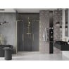 Mexen Velar L Duo sliding shower doors 160 cm, transparent, brushed gold - 871-160-003-02-55