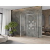 Mexen Omega-3S 3-seinaline dušikabiin, lükand, 140 x 80 cm, läbipaistev, kroom - 825-140-080-01-00-3S