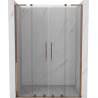 Mexen Velar L Duo 160 cm Sliding Shower Door, Transparent, Rose Gold - 871-160-003-02-60