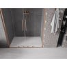 Mexen Velar L Duo sliding shower door 140 cm, transparent, brushed copper - 871-140-003-02-65