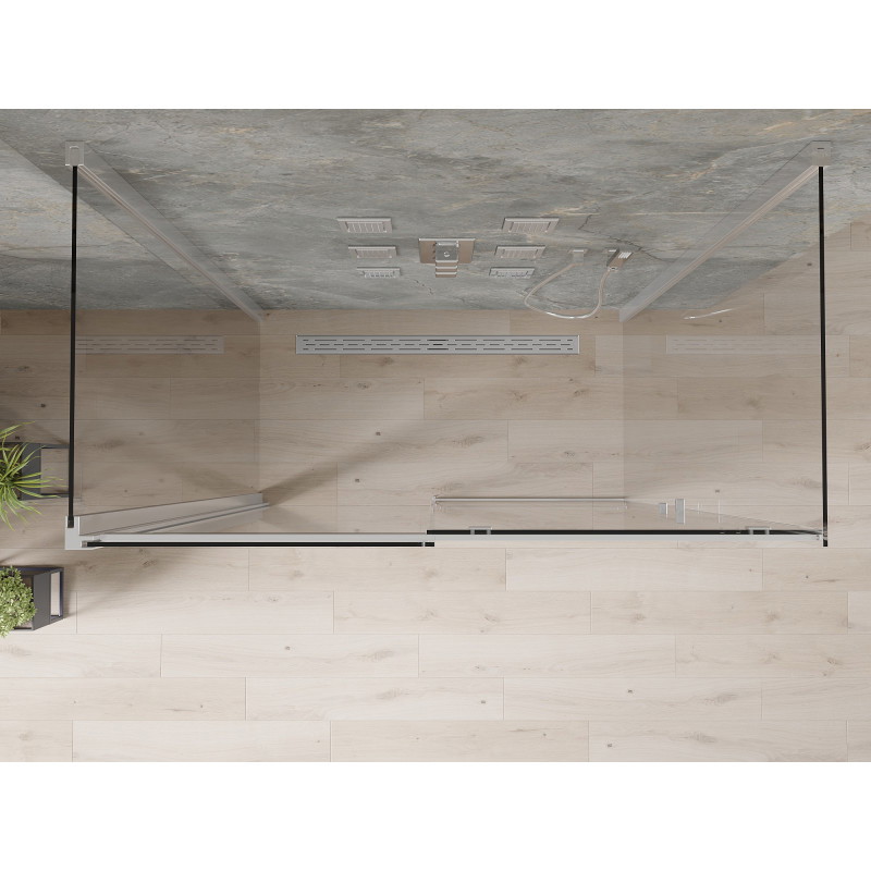 Mexen Omega-3S kabina prysznicowa 3-ścienna, rozsuwana 140 x 80 cm, transparent, chrom - 825-140-080-01-00-3S