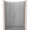 Mexen Velar L Duo 150 cm sliding shower door, transparent, brushed copper - 871-150-003-02-65