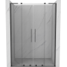 Mexen Velar L Duo Schiebetüren 160 cm, transparent, gun grau gebürstet - 871-160-003-02-66