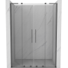 Mexen Velar L Duo schuifdeur douche 160 cm, transparant, gun metal - 871-160-003-02-95