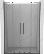 Mexen Velar L Duo klizna vrata za tuširanje 160 cm, prozirna, Gun Metal - 871-160-003-02-95