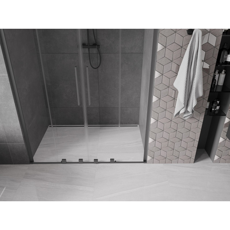 Mexen Velar L Duo lükand duššuks 150 cm, läbipaistev, gun metal - 871-150-003-02-95