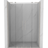 Mexen Velar L Duo Schiebetüren, 150 cm, transparent, gebürsteter Nickel - 871-150-003-02-97