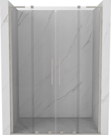 Mexen Velar L Duo klizna vrata za tuš 150 cm, prozirna, brušeni nikal - 871-150-003-02-97