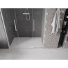 Mexen Velar L Duo lükand dušiuksed 140 cm, läbipaistev, harjatud nikkel - 871-140-003-02-97