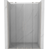 Mexen Velar L Duo sliding shower doors 160 cm, transparent, brushed nickel - 871-160-003-02-97