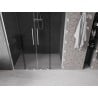 Mexen Velar L Duo 140 cm sliding shower door, graphite, chrome - 871-140-003-42-01