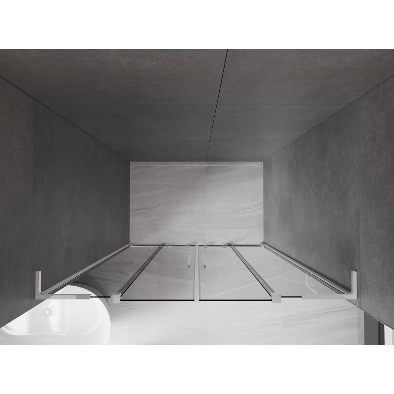 Mexen Velar L Duo drzwi prysznicowe rozsuwane 140 cm, grafit, chrom - 871-140-003-42-01