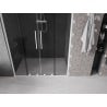 Mexen Velar L Duo drzwi prysznicowe rozsuwane 140 cm, grafit, białe - 871-140-003-42-20
