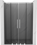 Mexen Velar L Duo porte de douche coulissantes 140 cm, graphite, blanc - 871-140-003-42-20
