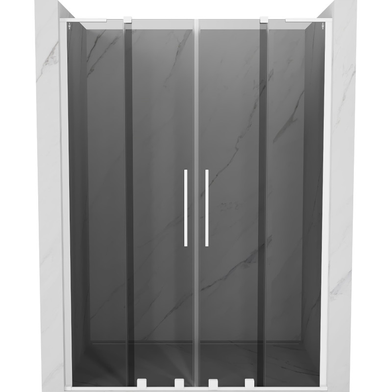 Mexen Velar L Duo lükandustega duššisein 160 cm, grafiit, valge - 871-160-003-42-20