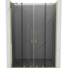 Mexen Velar L Duo portes de douche coulissantes 140 cm, graphite, doré - 871-140-003-42-50