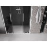 Mexen Velar L Duo sliding shower door 160 cm, graphite, white - 871-160-003-42-20