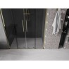 Mexen Velar L Duo lükandustega dušiuksed 140 cm, grafiit, kuldsed - 871-140-003-42-50