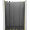 Mexen Velar L Duo Schiebetür Dusche 150 cm, Graphit, Gold - 871-150-003-42-50