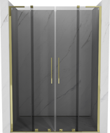 Mexen Velar L Duo drzwi prysznicowe rozsuwane 150 cm, grafit, złote - 871-150-003-42-50