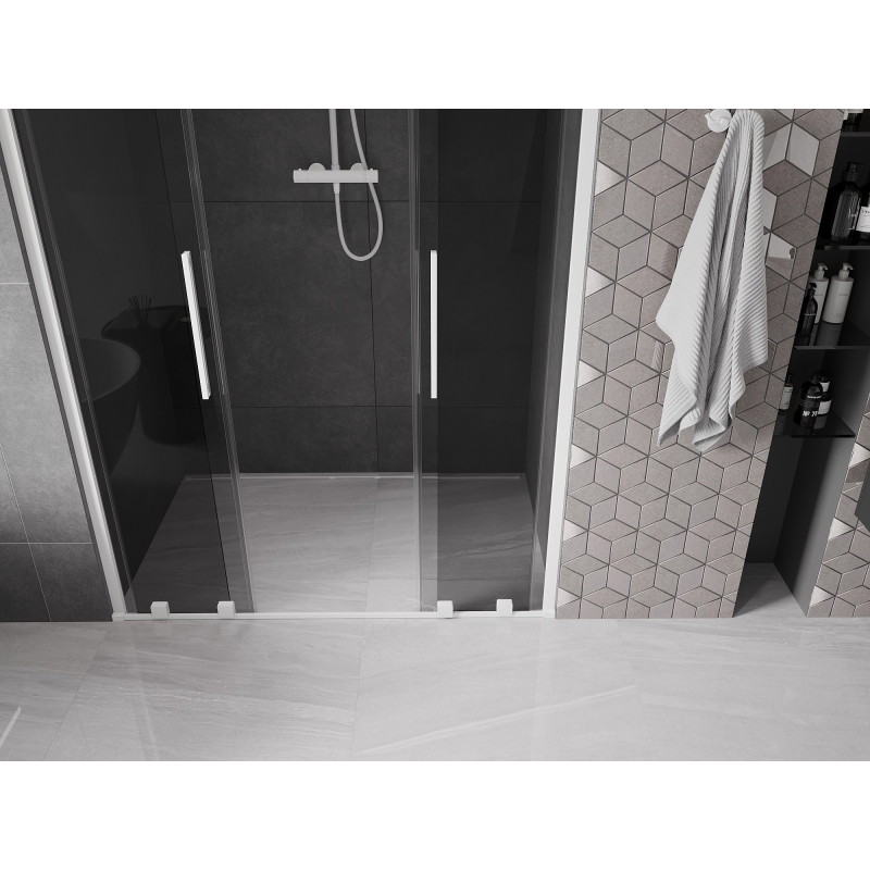 Mexen Velar L Duo lükanddushuks 150 cm, grafiit, valge - 871-150-003-42-20