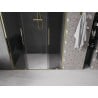Mexen Velar L Duo Sliding Shower Doors 140 cm, Graphite, Gold - 871-140-003-42-50