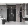 Mexen Velar L Duo sliding shower doors 140 cm, graphite, white - 871-140-003-42-20