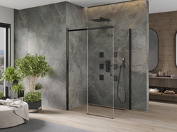 Mexen Omega liuguks dušikabiin 100 x 80 cm, läbipaistev, must - 825-100-080-70-00