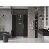 Mexen Velar L Duo drzwi prysznicowe rozsuwane 140 cm, grafit, złote - 871-140-003-42-50