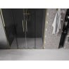 Mexen Velar L Duo drzwi prysznicowe rozsuwane 160 cm, grafit, złote - 871-160-003-42-50