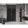 Mexen Velar L Duo drzwi prysznicowe rozsuwane 150 cm, grafit, złote - 871-150-003-42-50