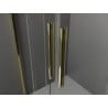 Mexen Velar L Duo Sliding Shower Doors 140 cm, Graphite, Gold - 871-140-003-42-50