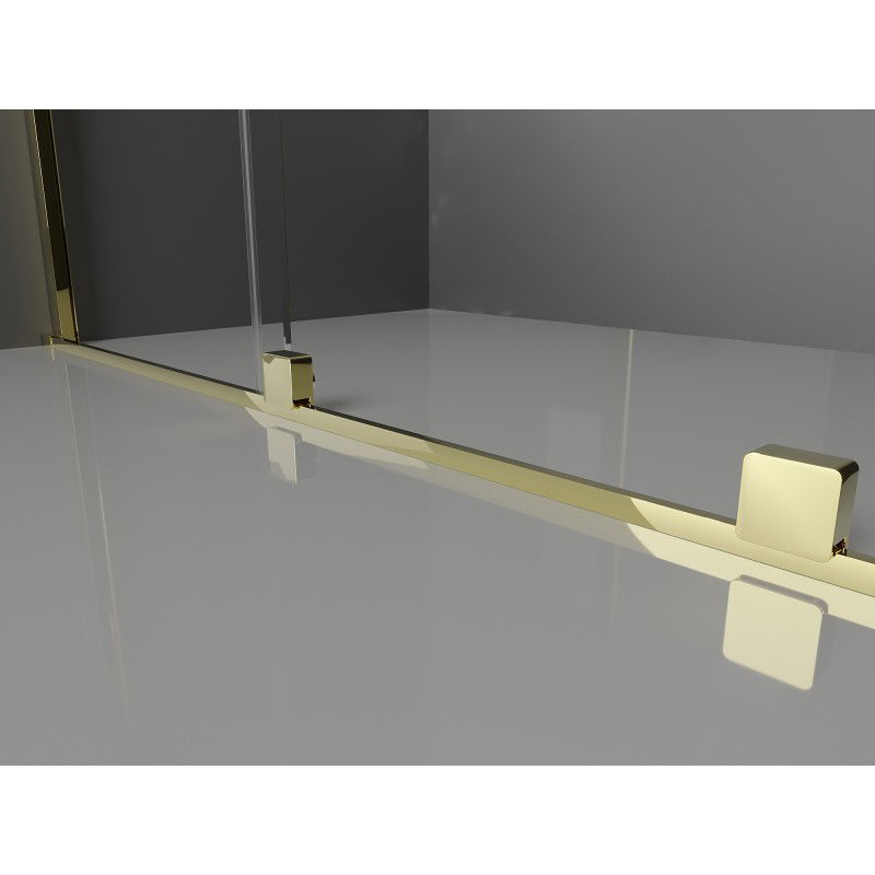 Mexen Velar L Duo bīdāmās dušas durvis 140 cm, grafīts, zelta - 871-140-003-42-50