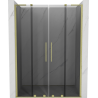 Mexen Velar Portas de duche deslizantes L Duo 160 cm, grafite, douradas escovadas - 871-160-003-42-55