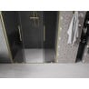 Mexen Velar L Duo 150 cm Sliding Shower Doors, Graphite, Brushed Gold - 871-150-003-42-55