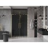 Mexen Velar L Duo sliding shower door 160 cm, graphite, brushed gold - 871-160-003-42-55