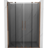 Mexen Velar L Duo porte doccia scorrevoli 150 cm, grafite, oro rosa - 871-150-003-42-60